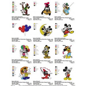 Collection Disney Characters Embroidery Designs 02